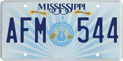 MS license plate AFM544