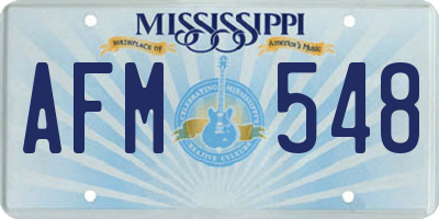 MS license plate AFM548