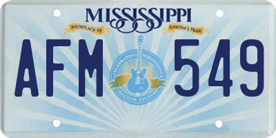 MS license plate AFM549