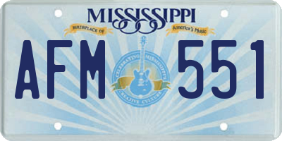 MS license plate AFM551
