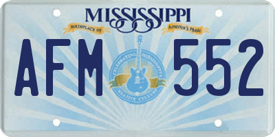 MS license plate AFM552