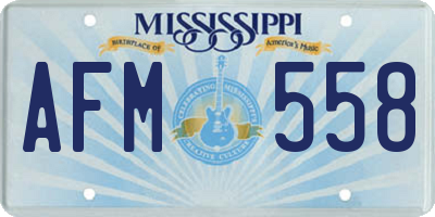 MS license plate AFM558