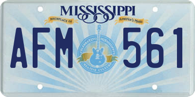 MS license plate AFM561