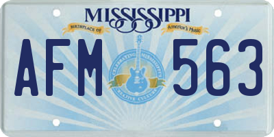 MS license plate AFM563