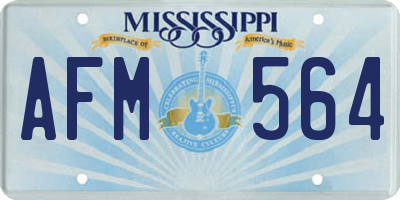 MS license plate AFM564