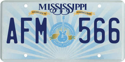 MS license plate AFM566