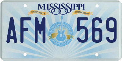MS license plate AFM569