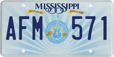 MS license plate AFM571