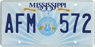 MS license plate AFM572