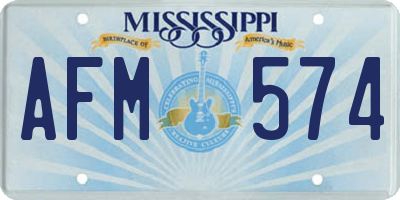 MS license plate AFM574