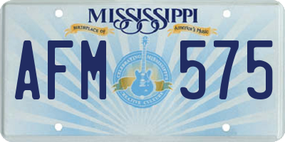 MS license plate AFM575