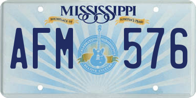 MS license plate AFM576