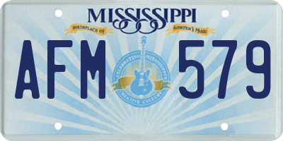 MS license plate AFM579