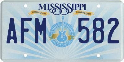 MS license plate AFM582
