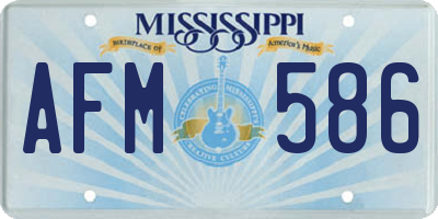 MS license plate AFM586