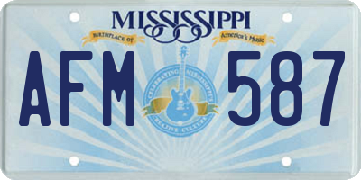 MS license plate AFM587