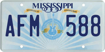 MS license plate AFM588