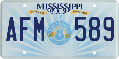 MS license plate AFM589