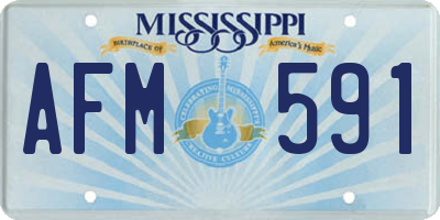 MS license plate AFM591