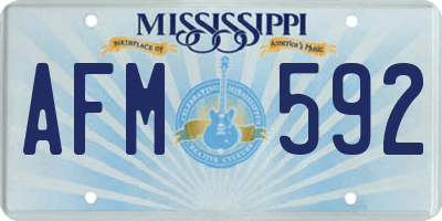 MS license plate AFM592
