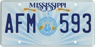 MS license plate AFM593