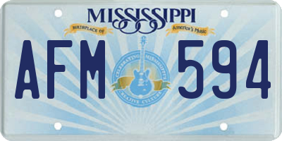 MS license plate AFM594