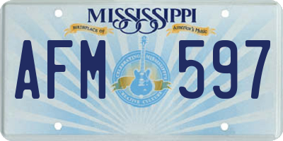 MS license plate AFM597