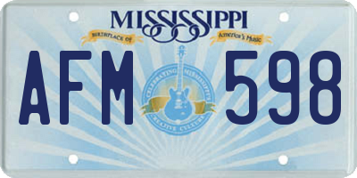 MS license plate AFM598