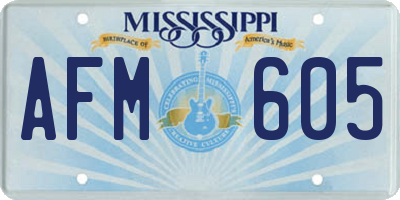 MS license plate AFM605
