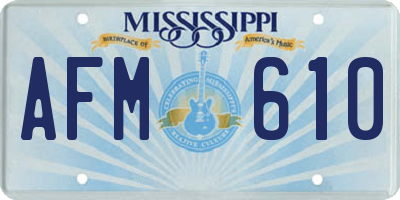 MS license plate AFM610