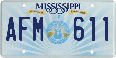 MS license plate AFM611