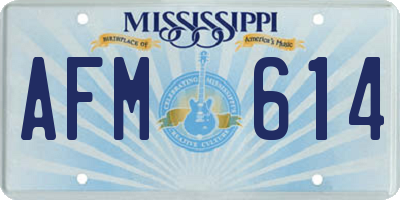 MS license plate AFM614