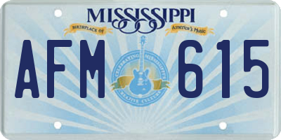 MS license plate AFM615