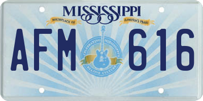 MS license plate AFM616