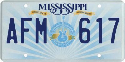 MS license plate AFM617