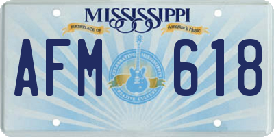 MS license plate AFM618
