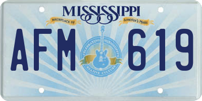 MS license plate AFM619