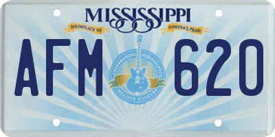 MS license plate AFM620