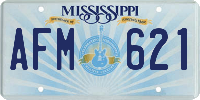 MS license plate AFM621