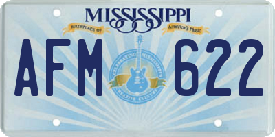 MS license plate AFM622