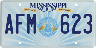 MS license plate AFM623