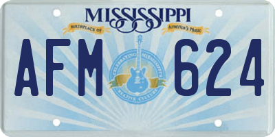MS license plate AFM624