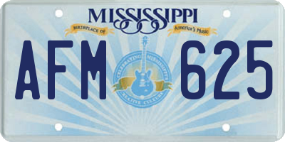 MS license plate AFM625
