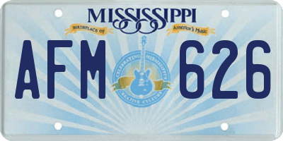 MS license plate AFM626