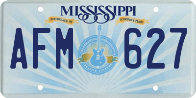 MS license plate AFM627