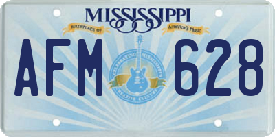 MS license plate AFM628