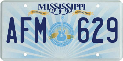 MS license plate AFM629