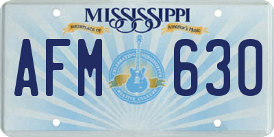 MS license plate AFM630