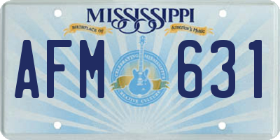 MS license plate AFM631