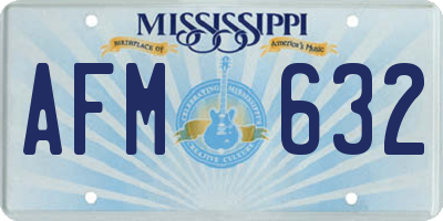 MS license plate AFM632